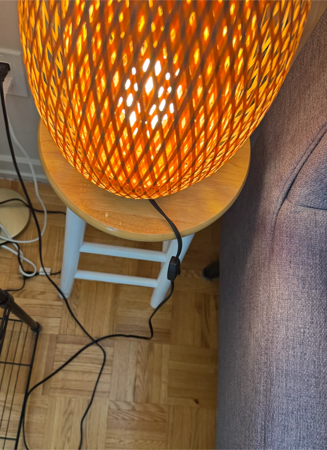 Woven Basket Table Lamp - photo 4