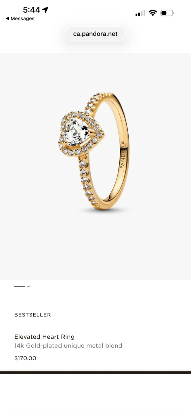 Pandora 14K ring and necklace - photo 2