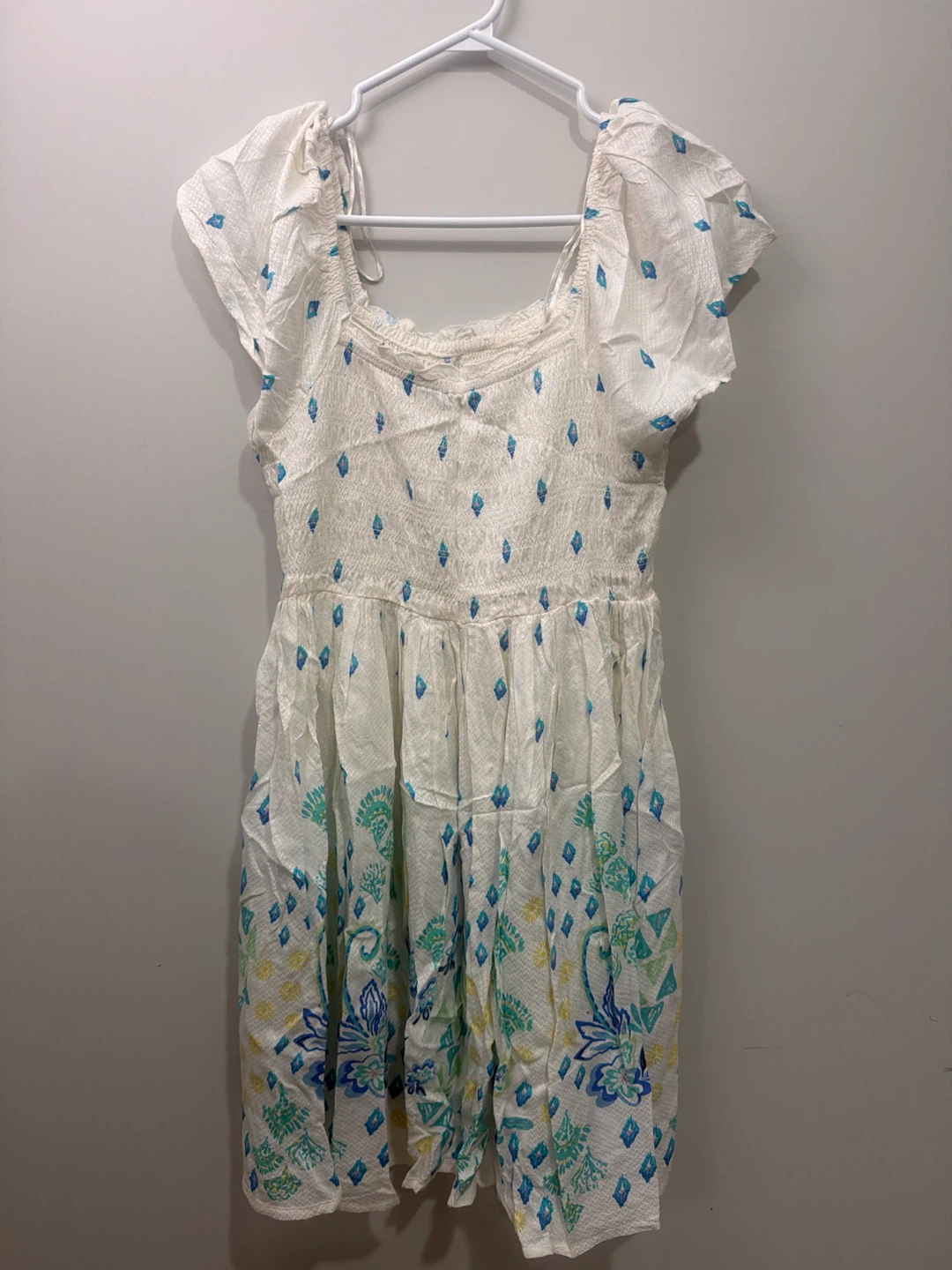 White patterned dress
