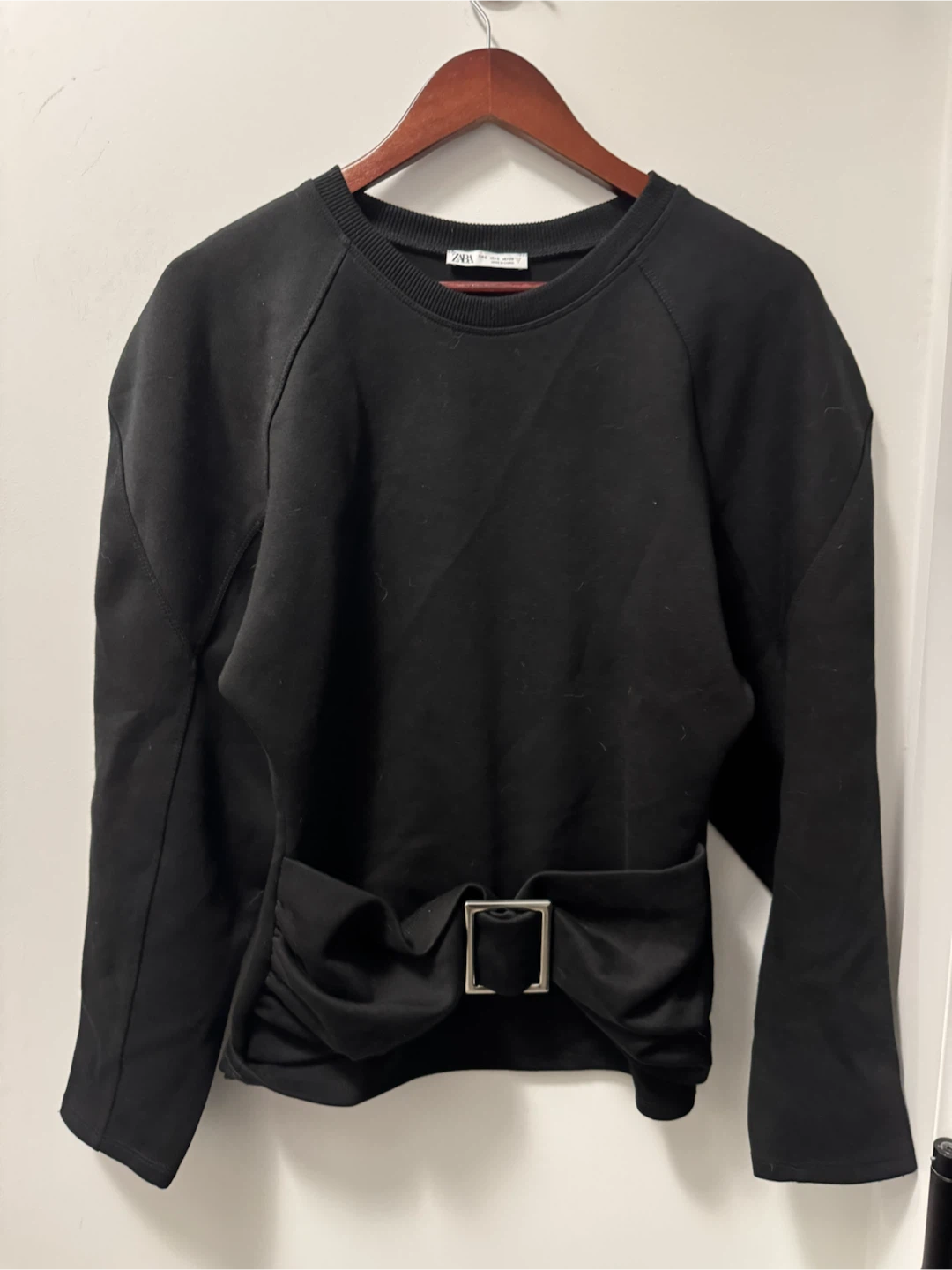 Zara Black Belted Sweatshirt - photo 2