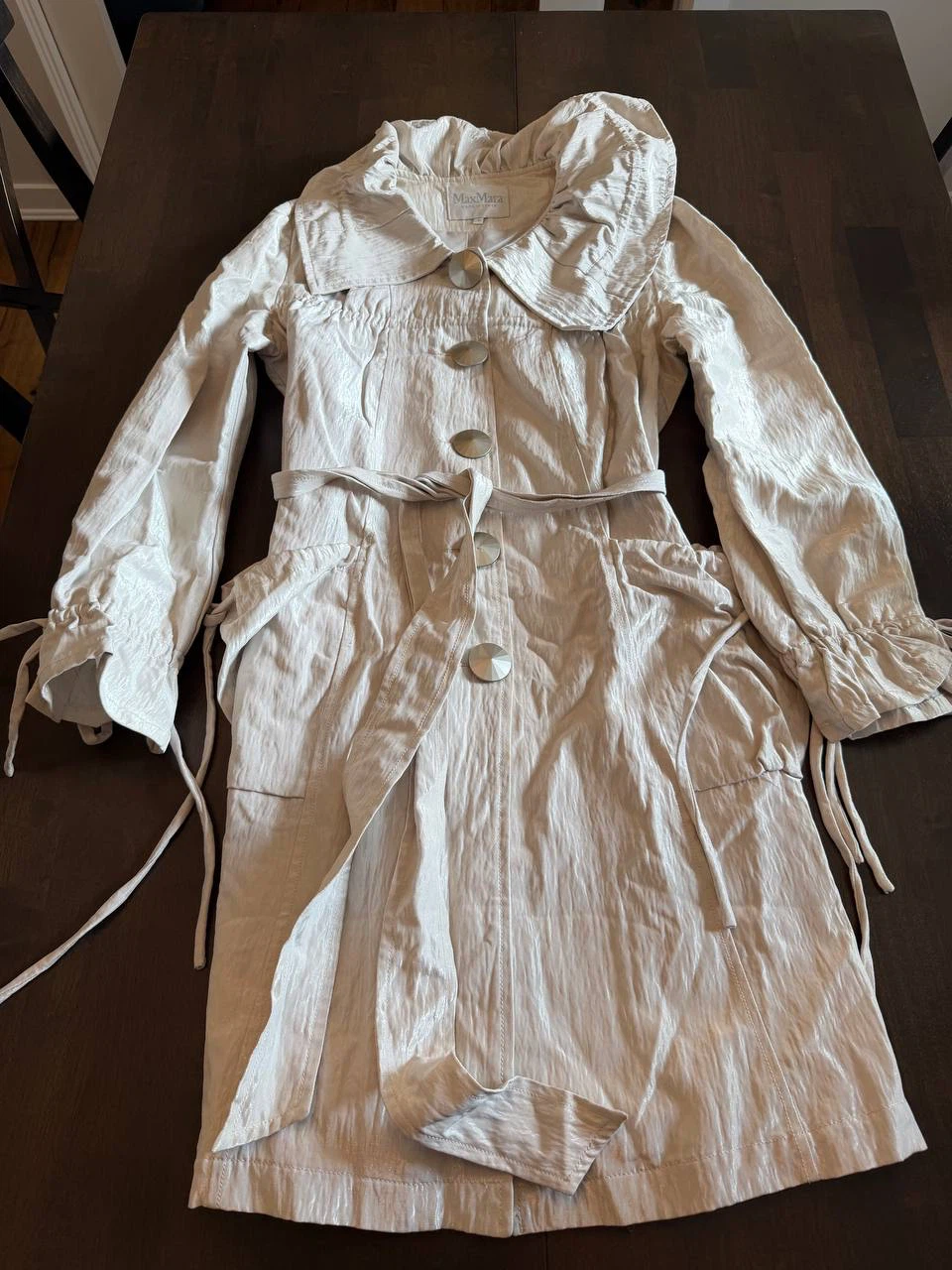 MaxMara Silk Trench Coat - Size S