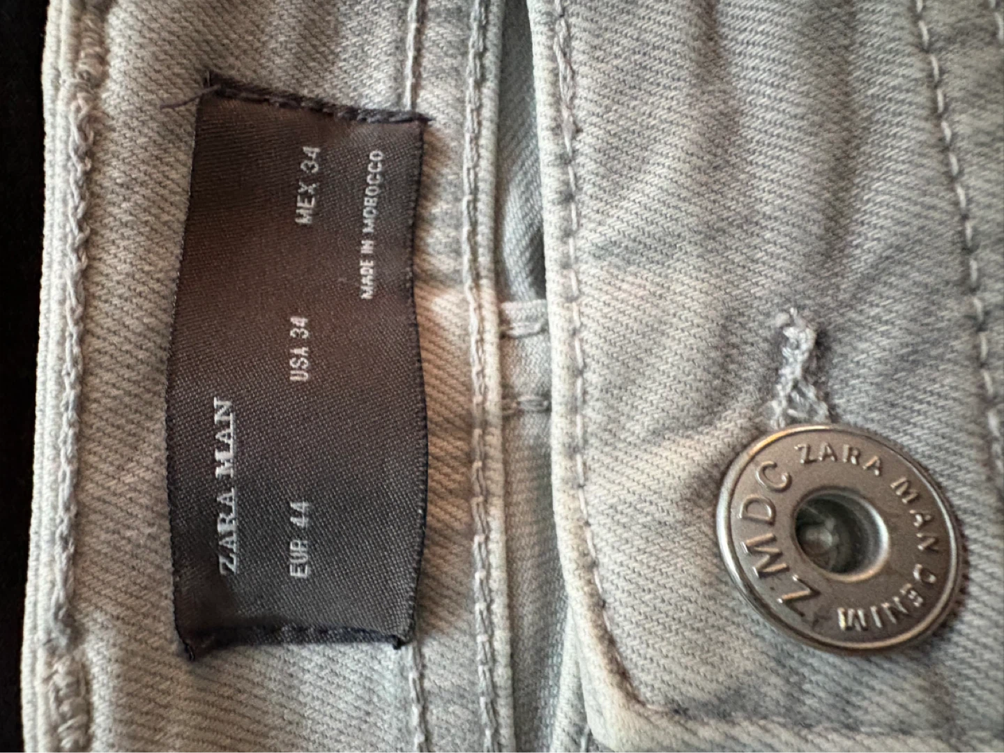Zara Man Light Grey Denim Jeans - photo 2