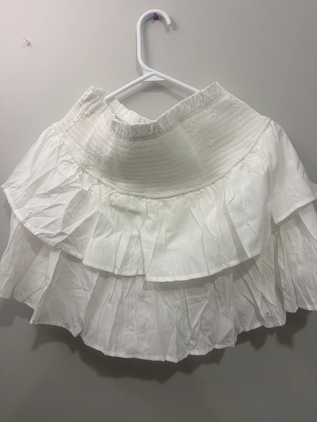 White Ruffle Off-Shoulder Top