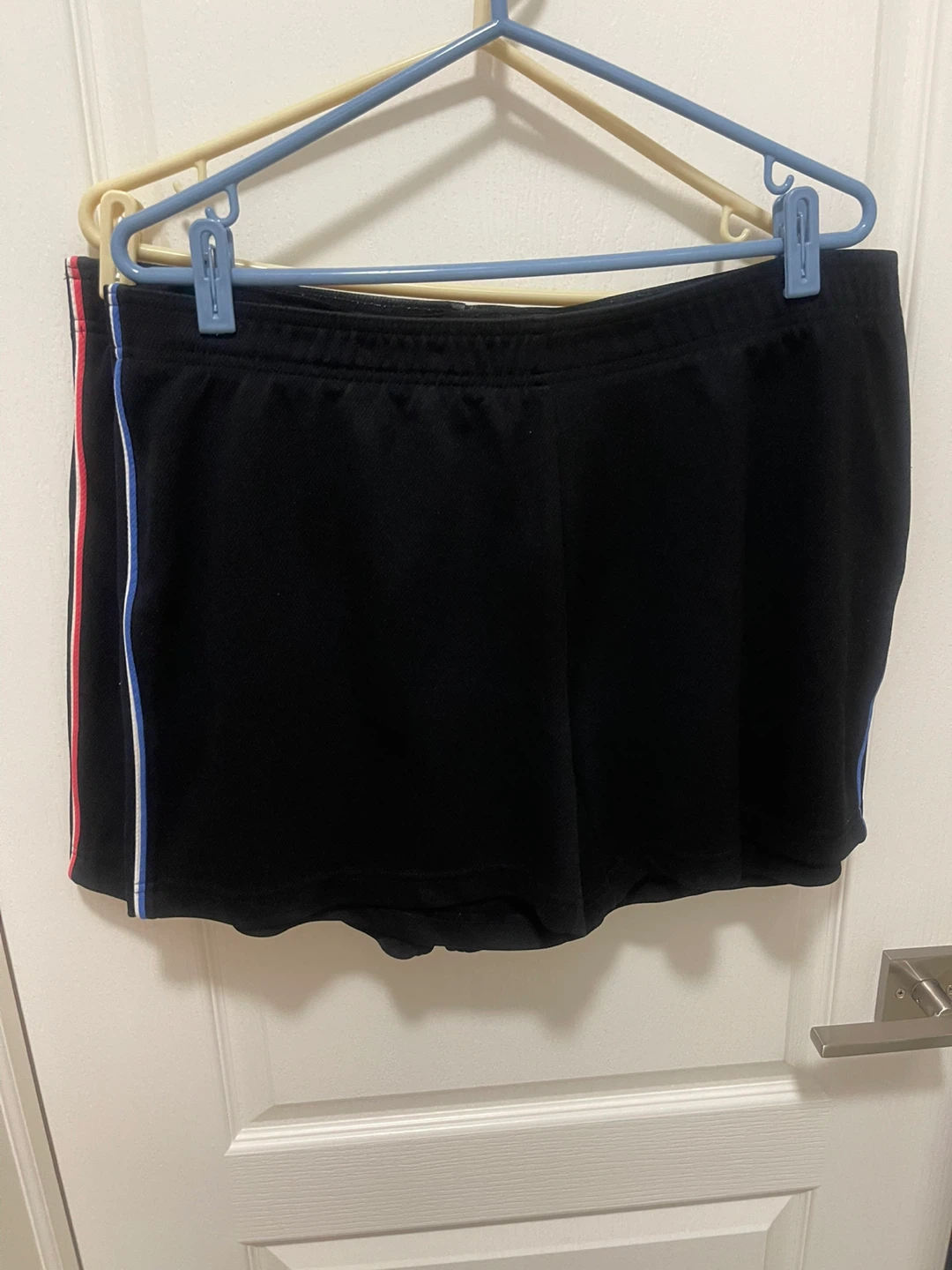 Black Athletic Shorts with Stripe Detail