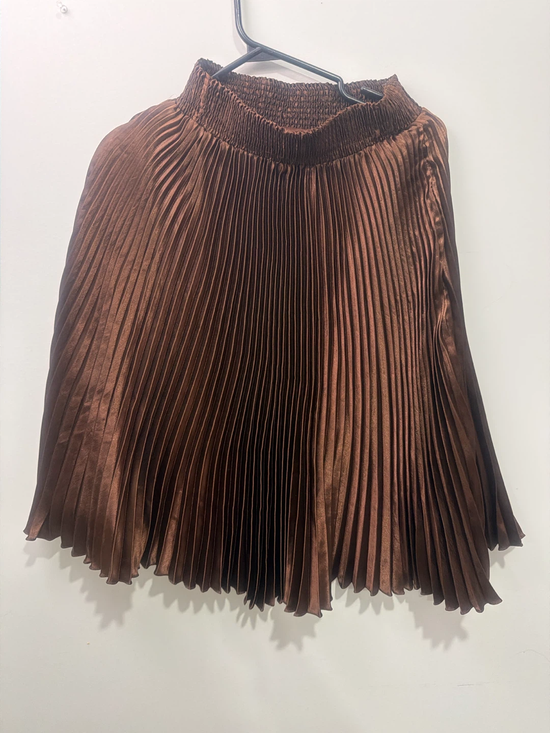Brown Pleated Skirt