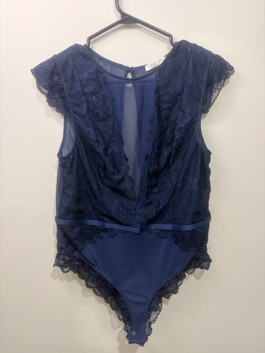 AVIDLOVE Navy Lace Teddy XL
