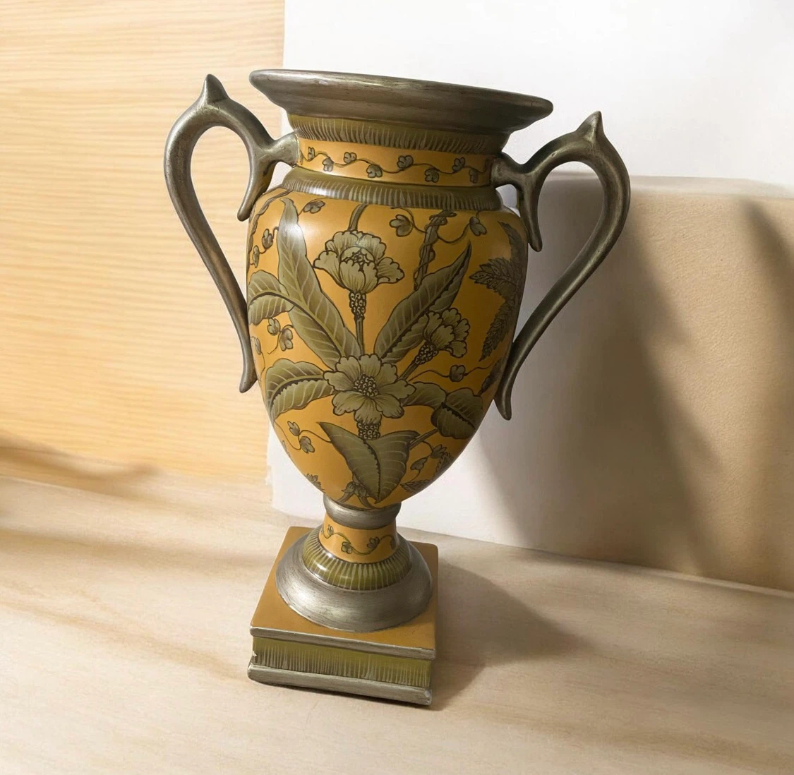 Raymond Waites Amphora Handpainted Ceramic Tall Trophy Vase