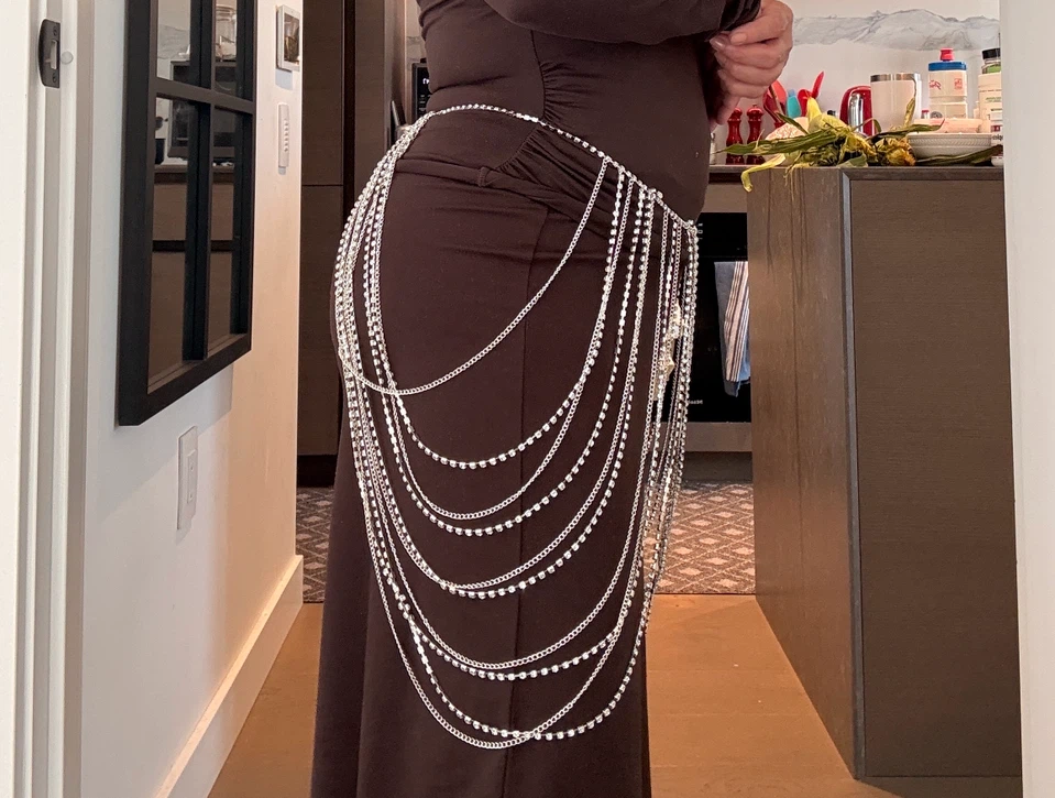 Women's Rhinestone Chain Belt