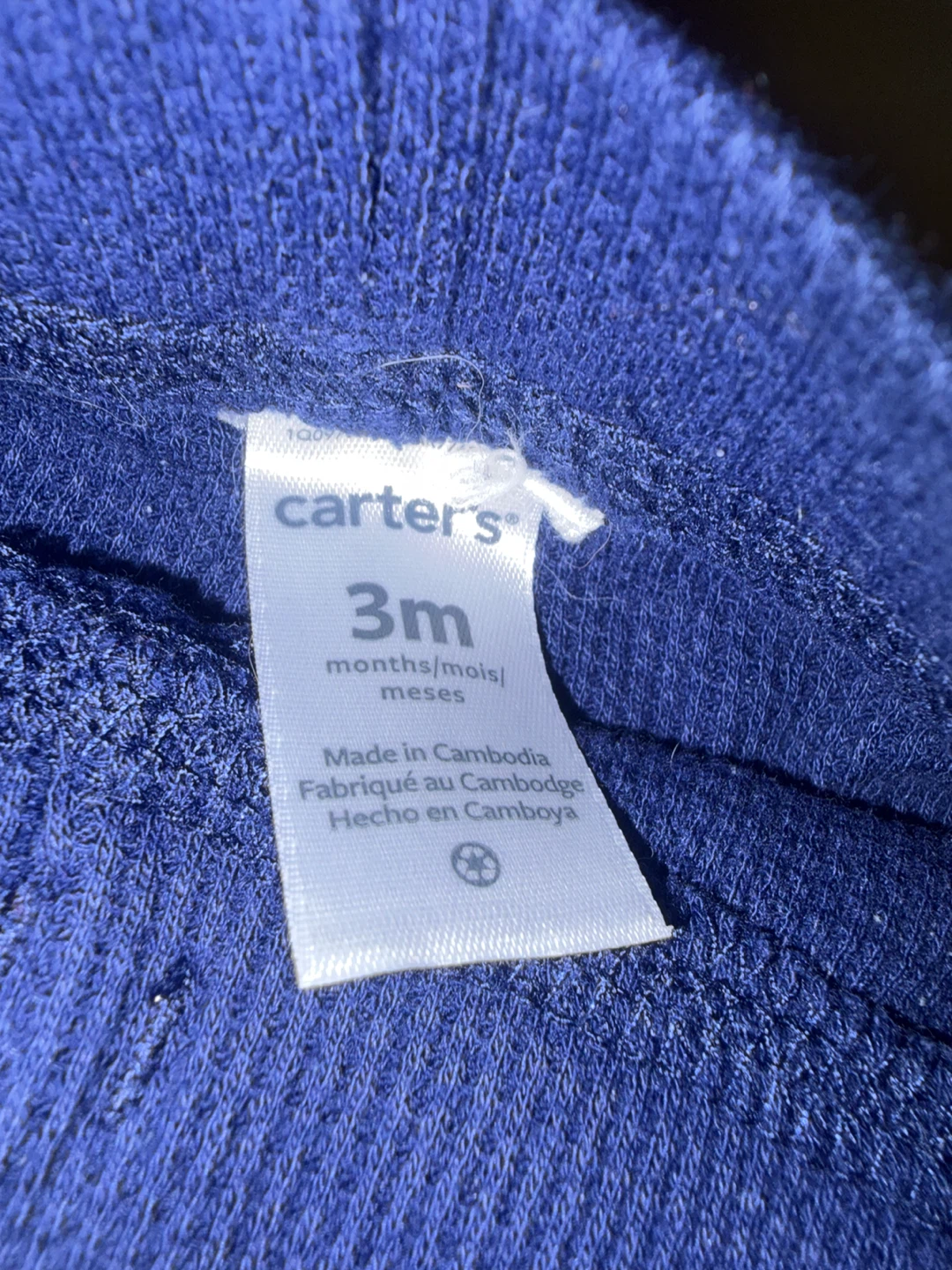 Pantalons Carters 3 mois bleus - photo 2