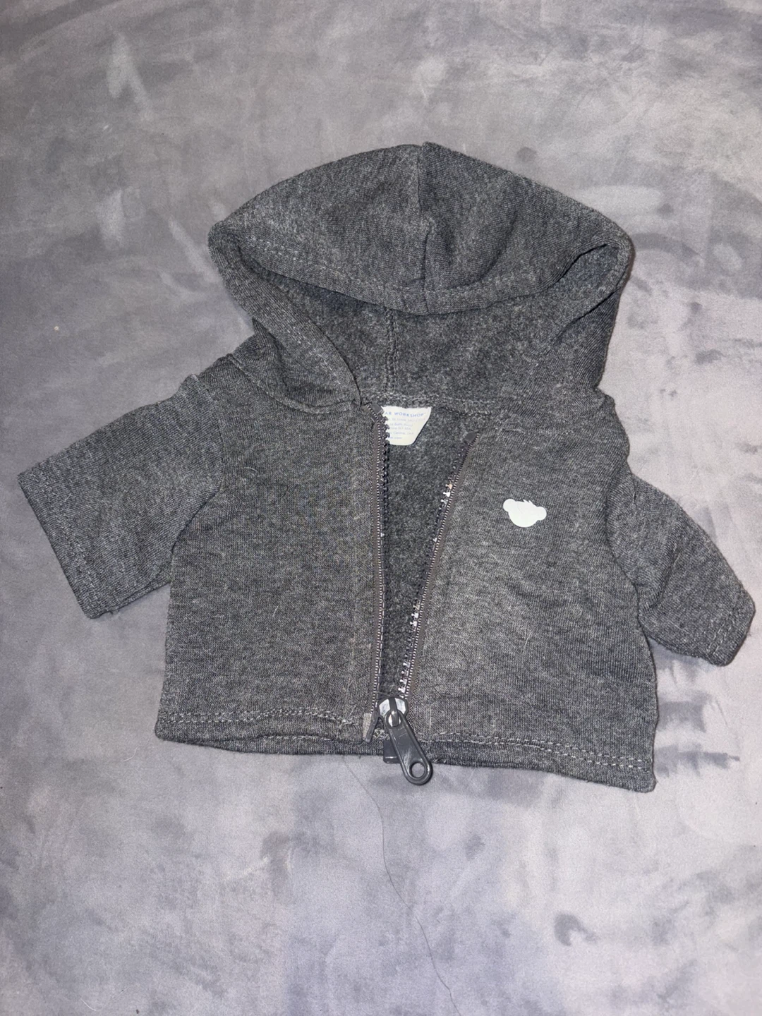 Chandail à capuchon gris Build-A-Bear