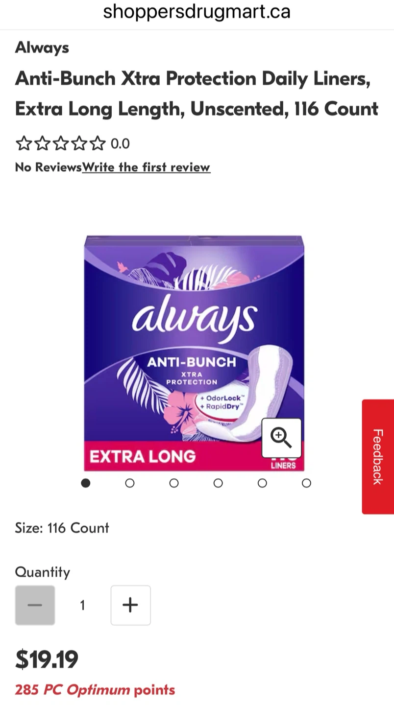 Always Anti-Bunch Xtra Protection Liners - 116 Count - photo 4