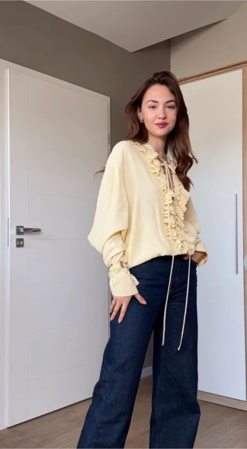 H&M boho yellow oversized tunic XS - photo 4