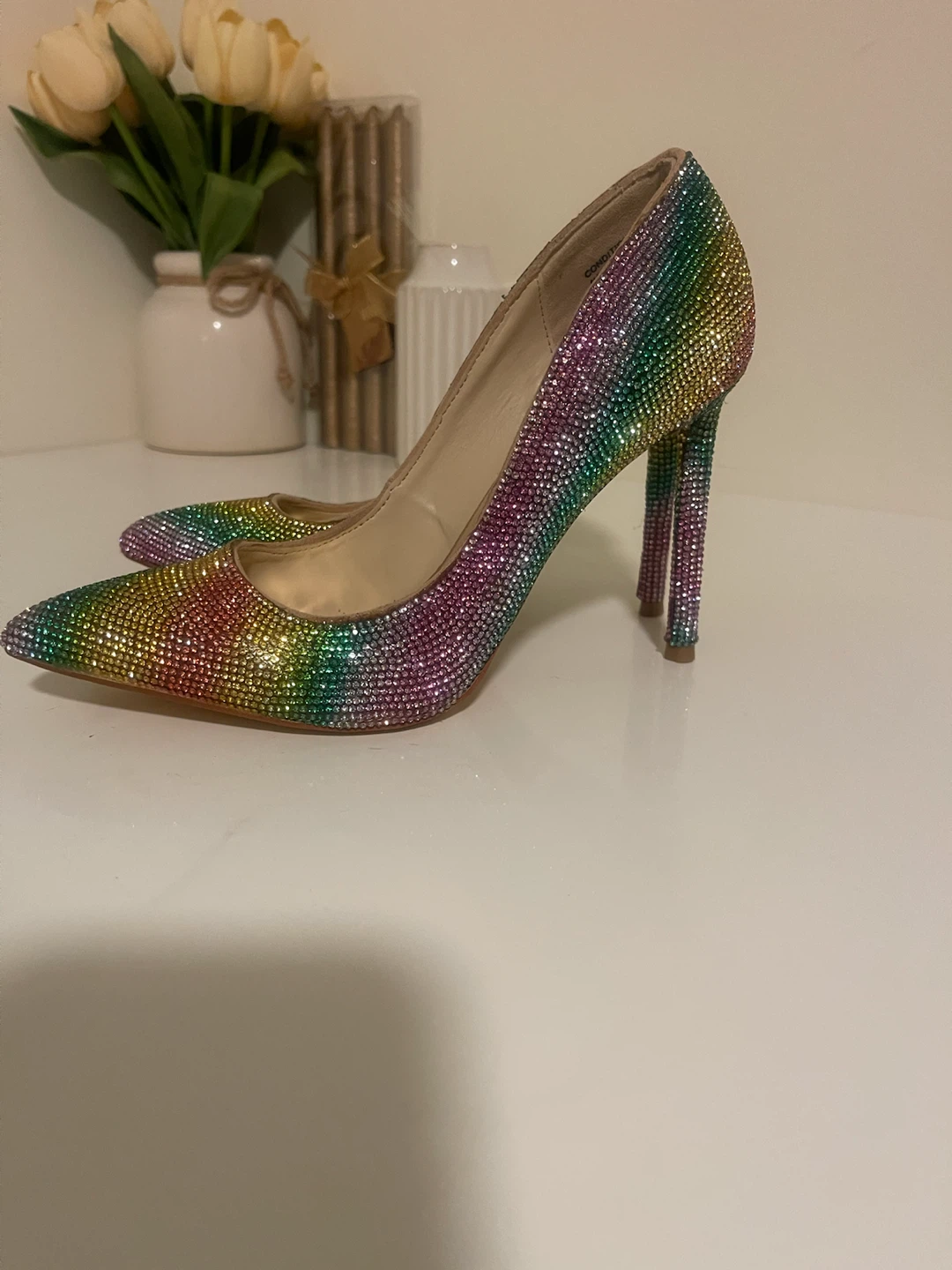 Rouge Rainbow Glitter High Heels Size 38