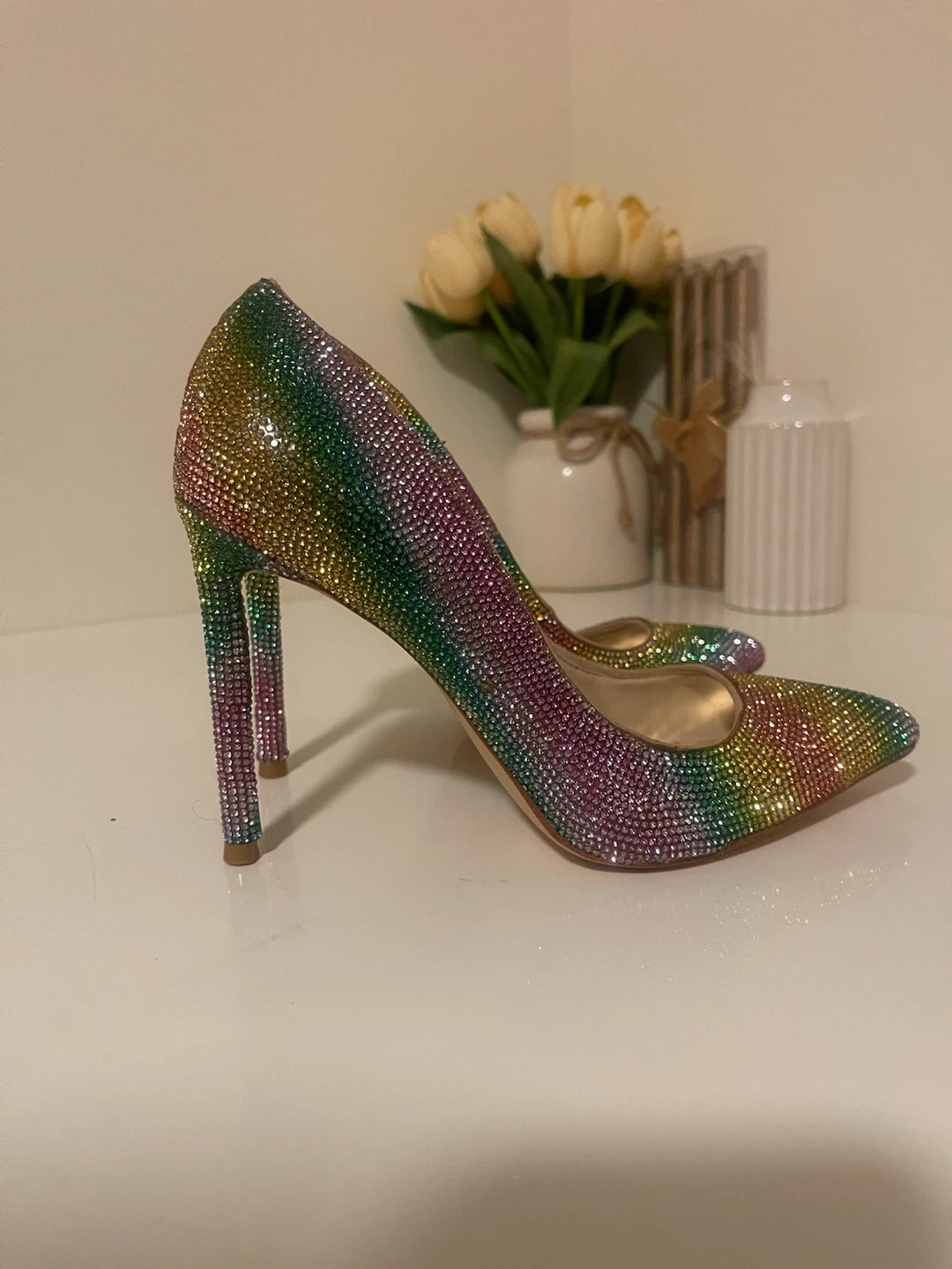 Rouge Rainbow Glitter High Heels Size 38 - photo 3