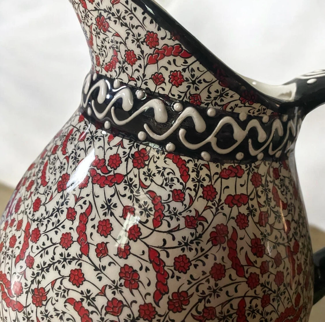 Nakkas Ceramic Pitcher, Hand painted Turkey - photo 2
