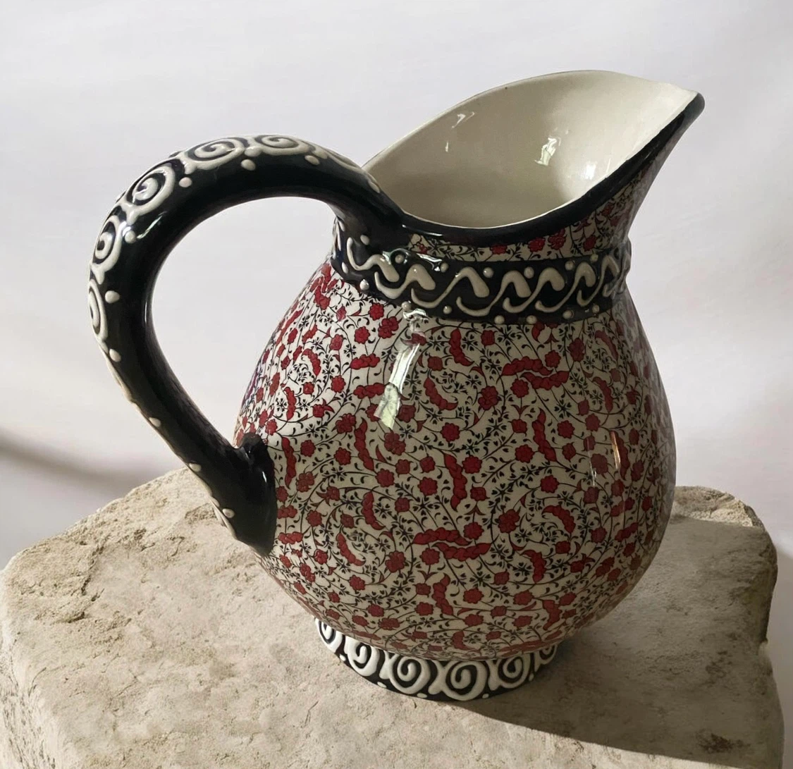Nakkas Ceramic Pitcher, Hand painted Turkey - photo 3