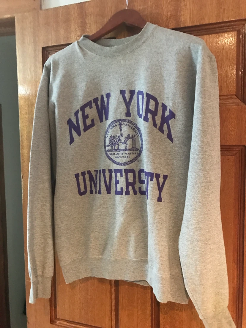 Champion New York University Crewneck Sweatshirt - Grey - Medium