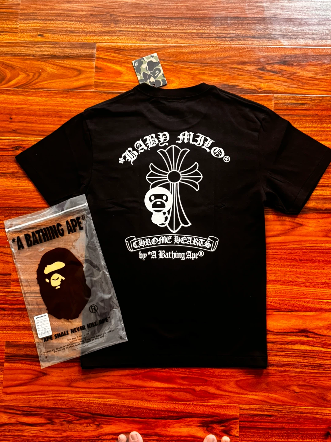 Bape X Chrome Black Milo Tee