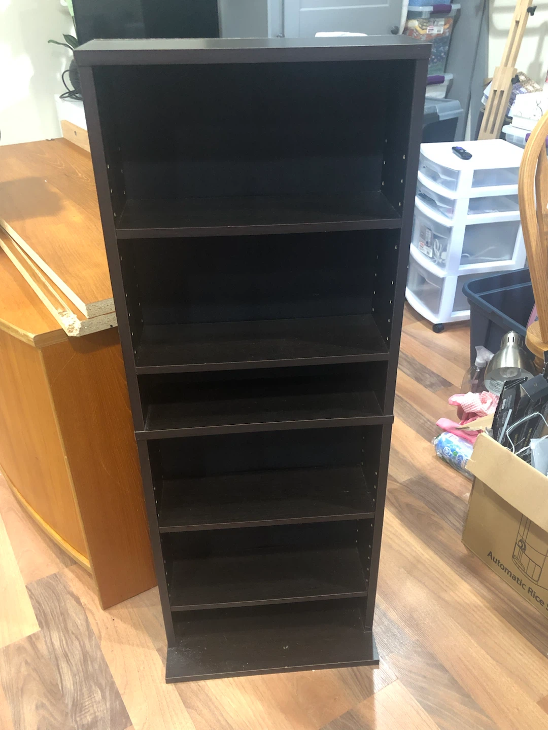 Moving Sale! Brown-Black 6-Shelf Media Storage Unit