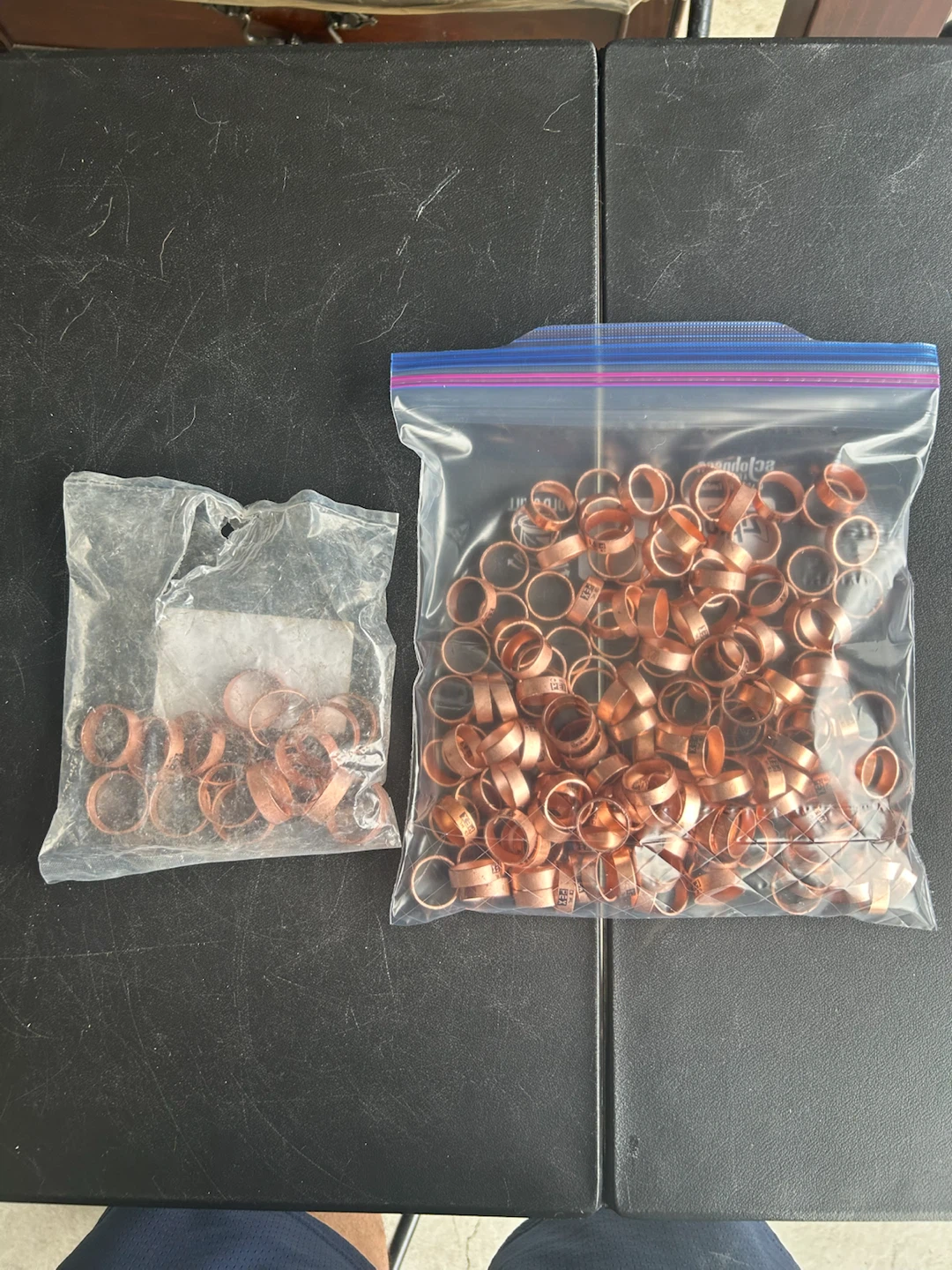 3/4” and 1” PEX copper crimp rings