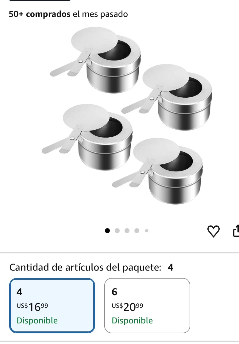 Set of 4 Stainless Steel Ashtrays - photo 2