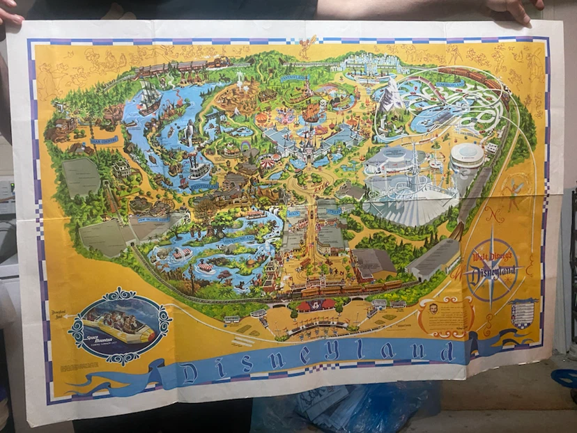 1977 Vintage Disneyland Map