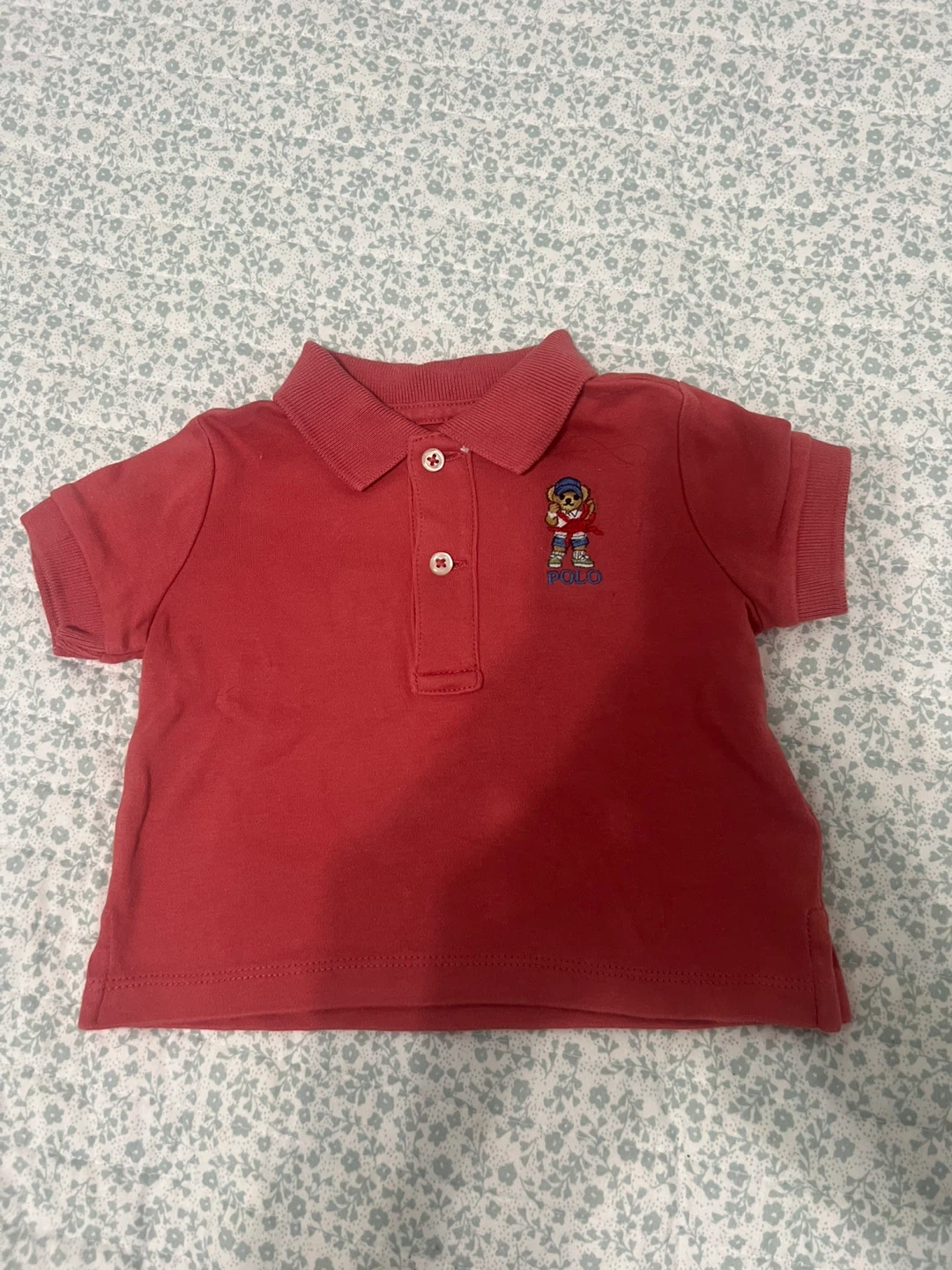 Ralph Lauren Baby Polo Bear Red Polo Shirt 3M