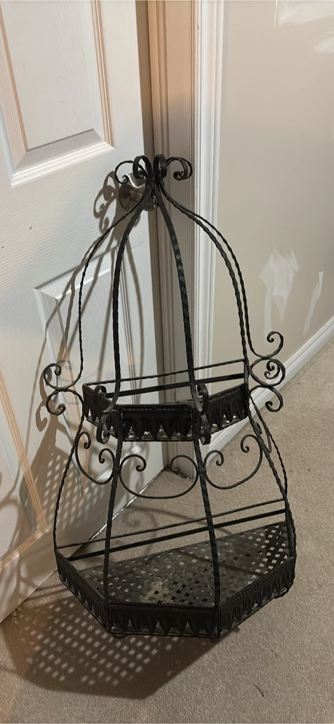 Black Metal Tiered Plant Stand - photo 2
