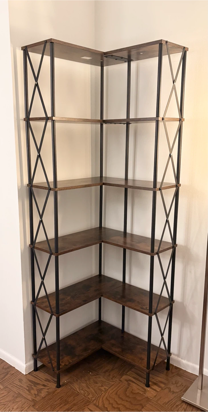Industrial Corner Bookshelf