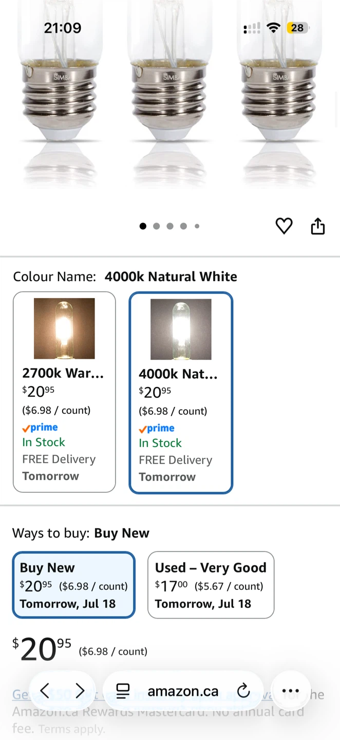 SIMBA Lighting 6W T10 Filament LED Bulb - 4000K Natural White - photo 2