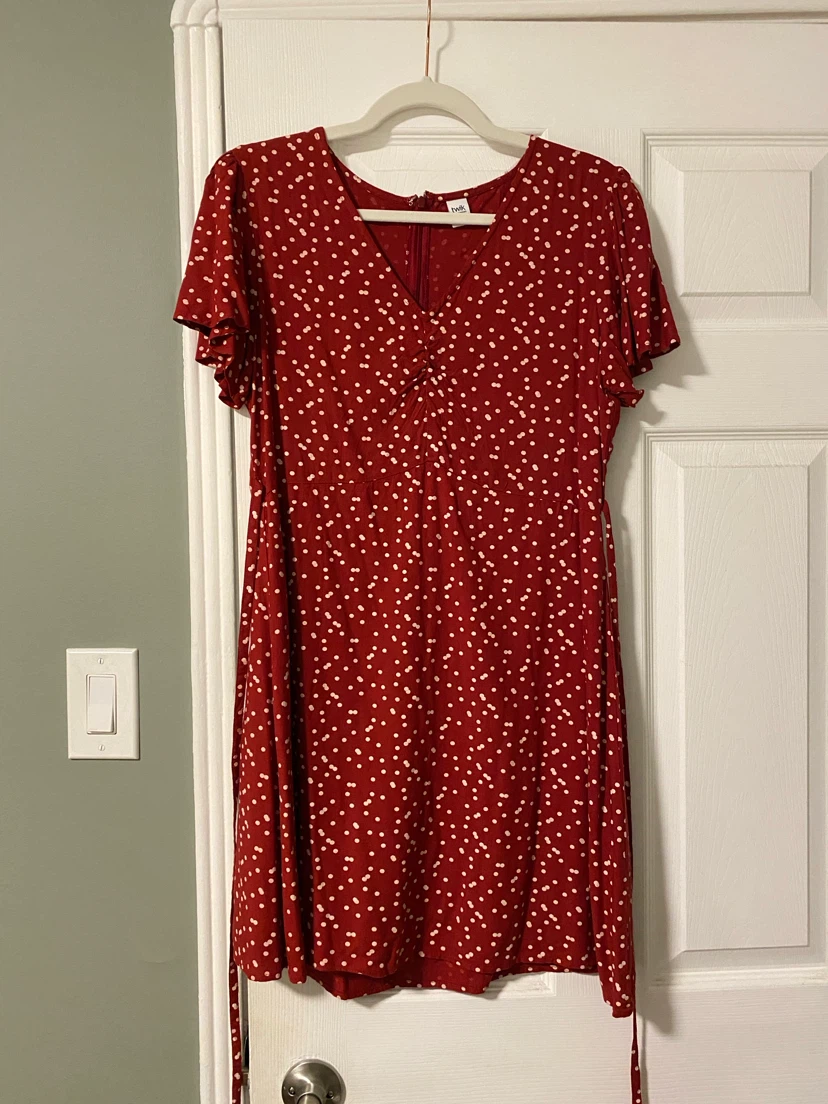 Twik Red and White Polkadot Dress