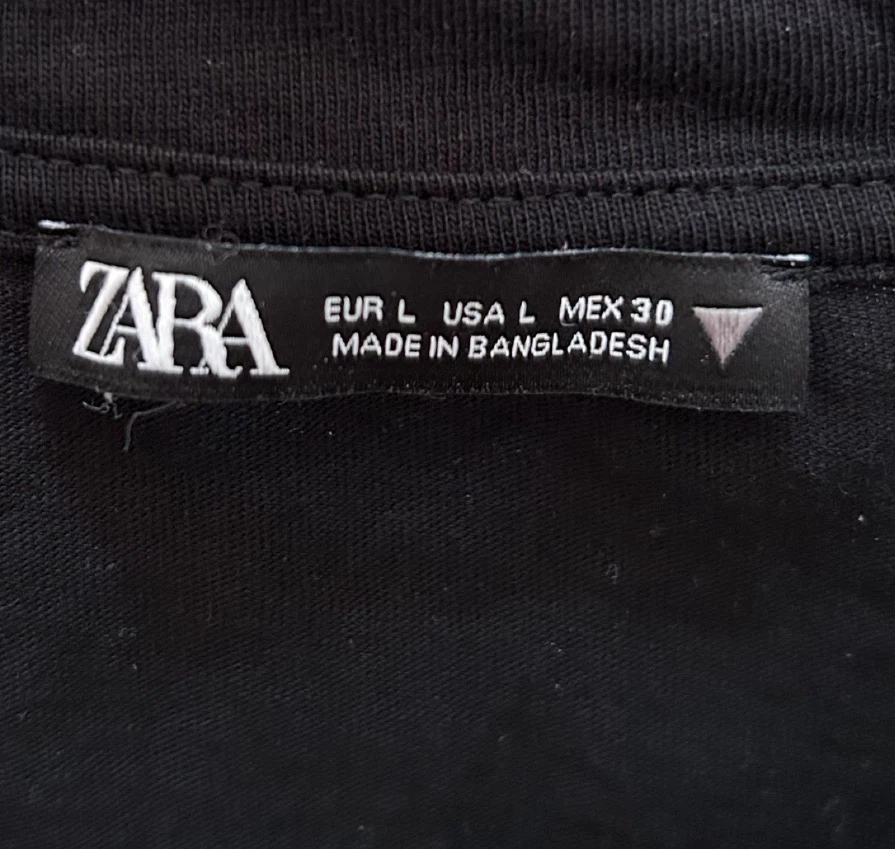 ZARA Black Tie-Front T-Shirt - photo 4
