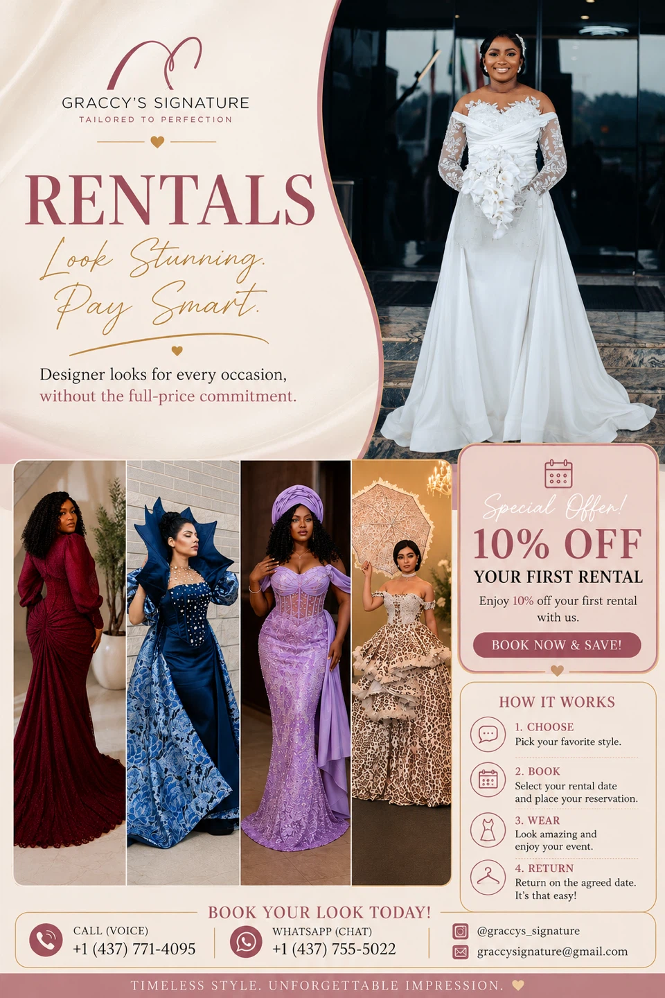 Graccys Signature Rental Designer Looks