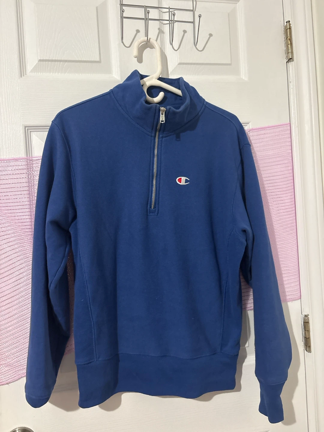 Champion Men's Reverse Weave Quarter Zip Sweatshirt - Royal Blue