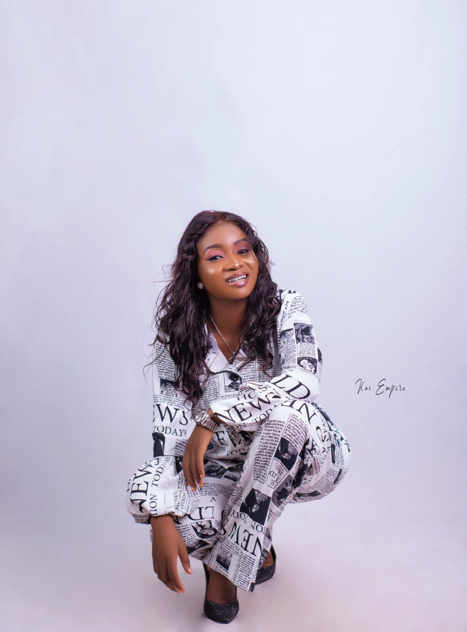 Newspaper Print Pajama Set - photo 3