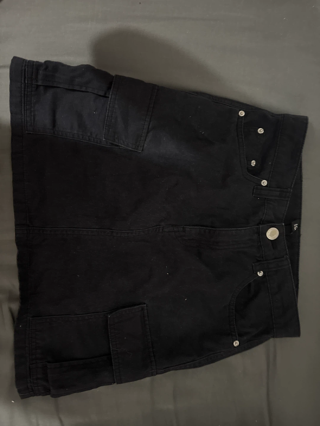 H&M Black Cargo Mini Skirt