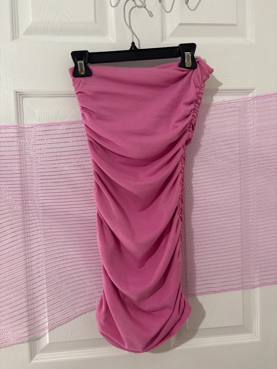 Zara Pink Ruched Tube Top
