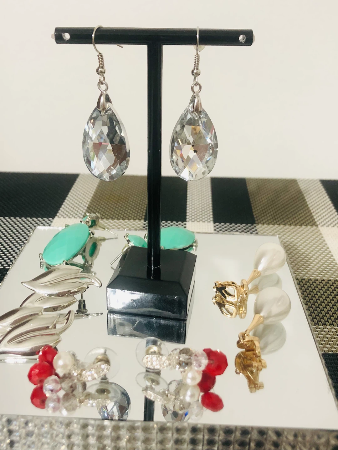 Teardrop Crystal Dangle Earrings