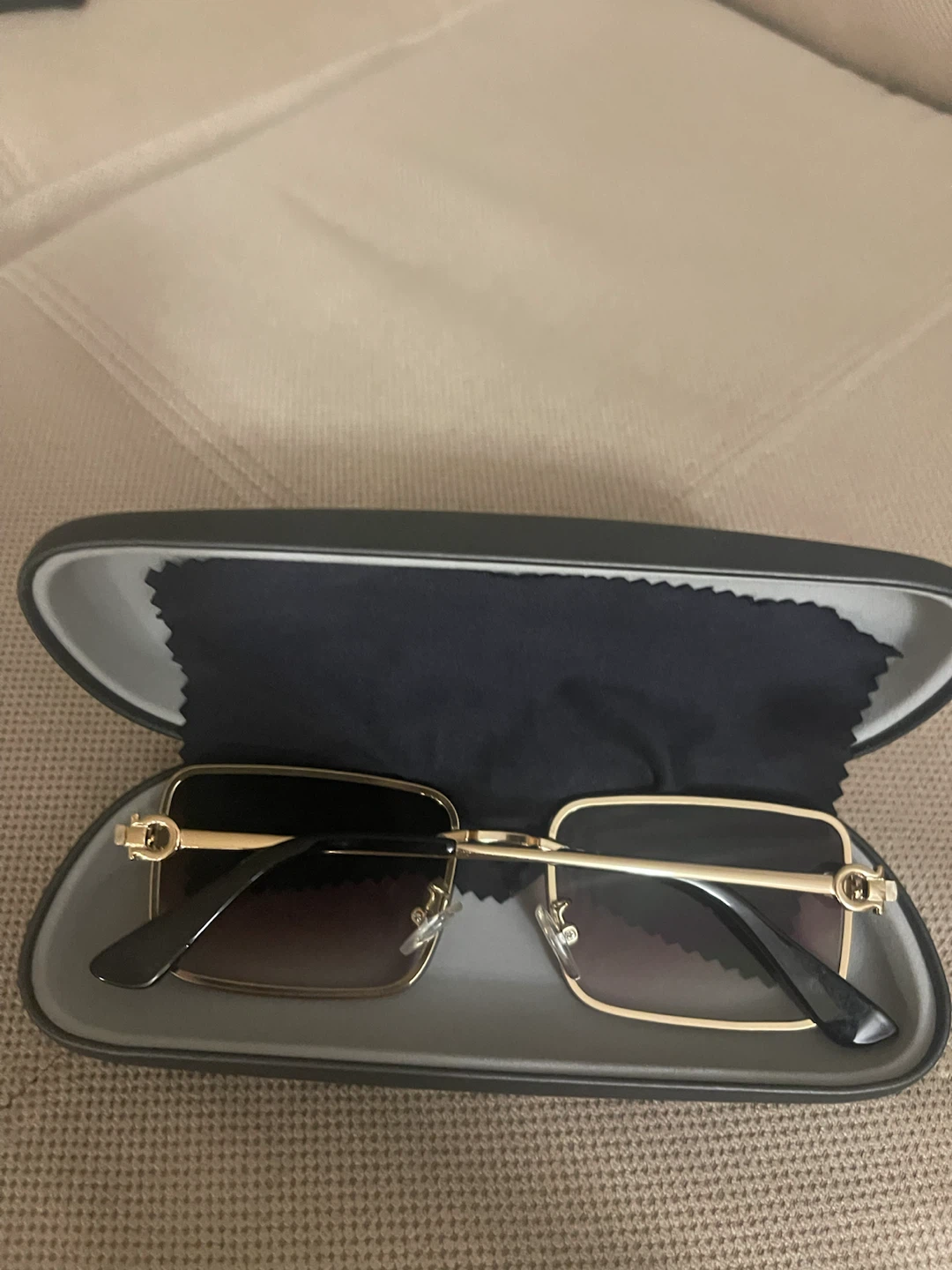 Square Frame Sunglasses with Case - photo 2