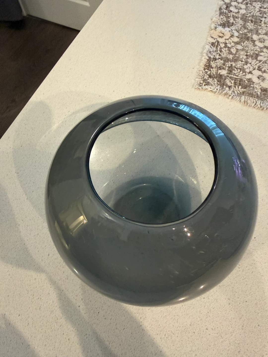Grey Swirl Glass Vase - photo 2