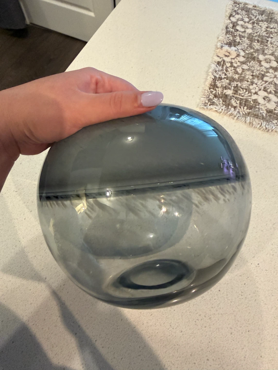 Grey Swirl Glass Vase - photo 3