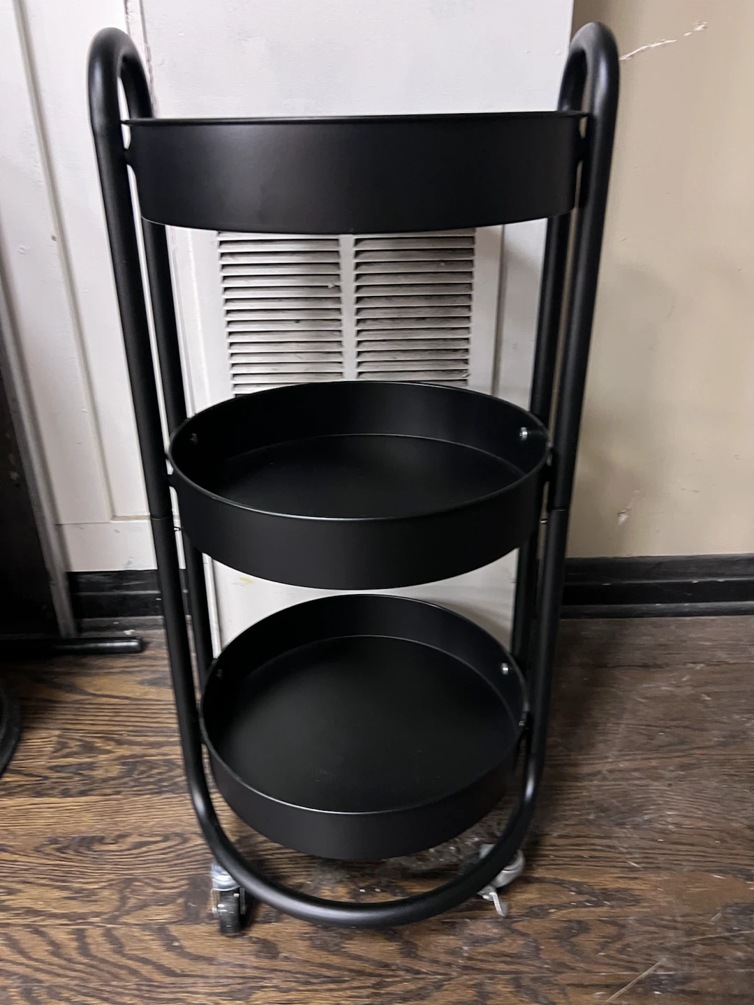 Black 3-Tier Rolling Storage Cart - photo 2