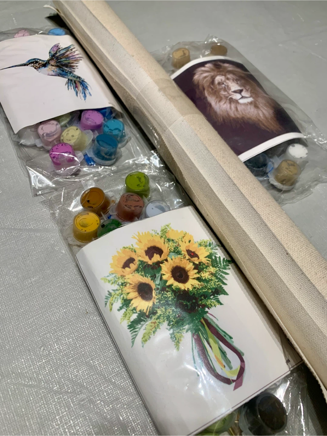 Paint by Numbers Kits - Lion & Hummingbird & Sunflowers