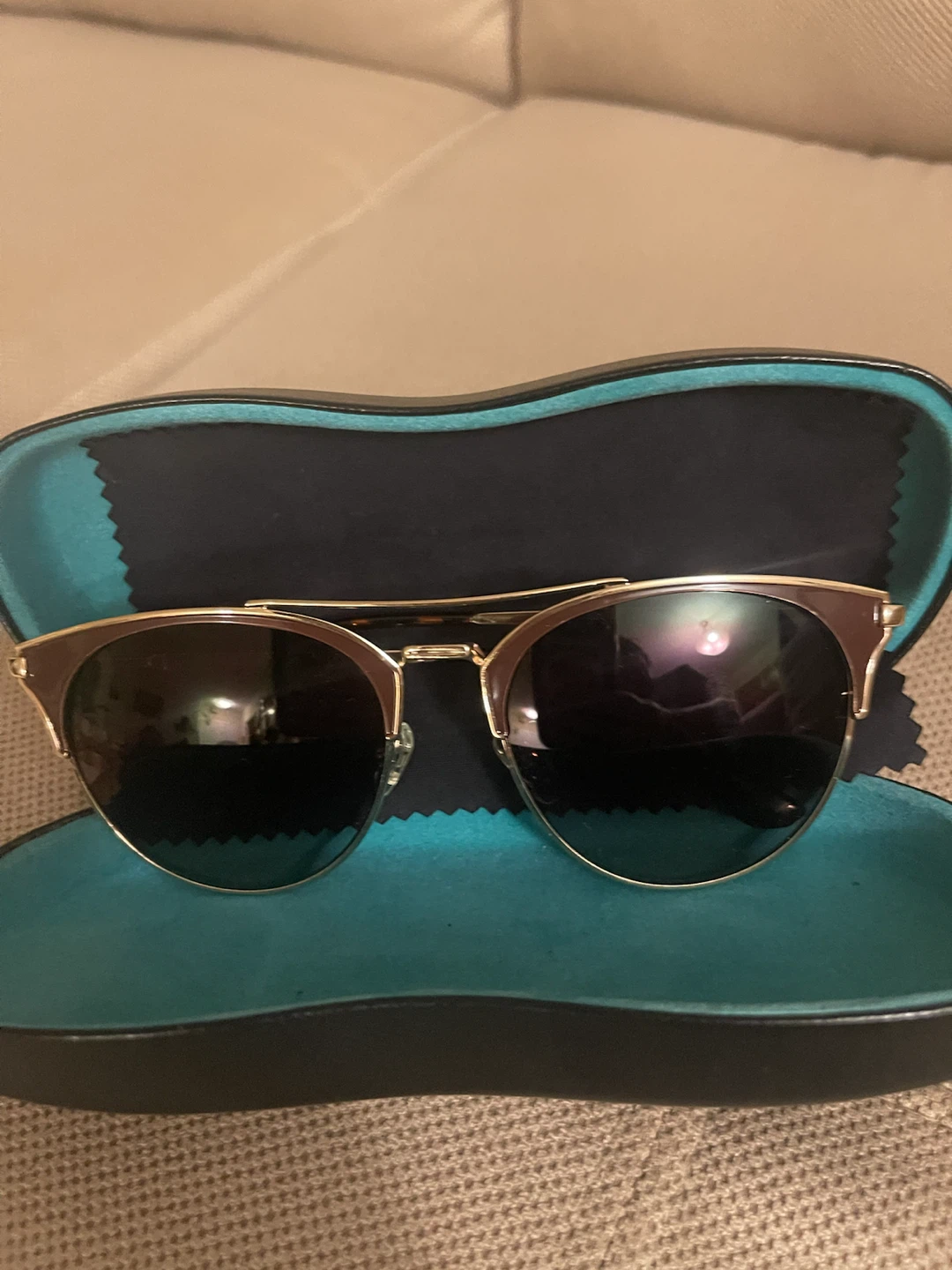 Gold Cat-Eye Sunglasses