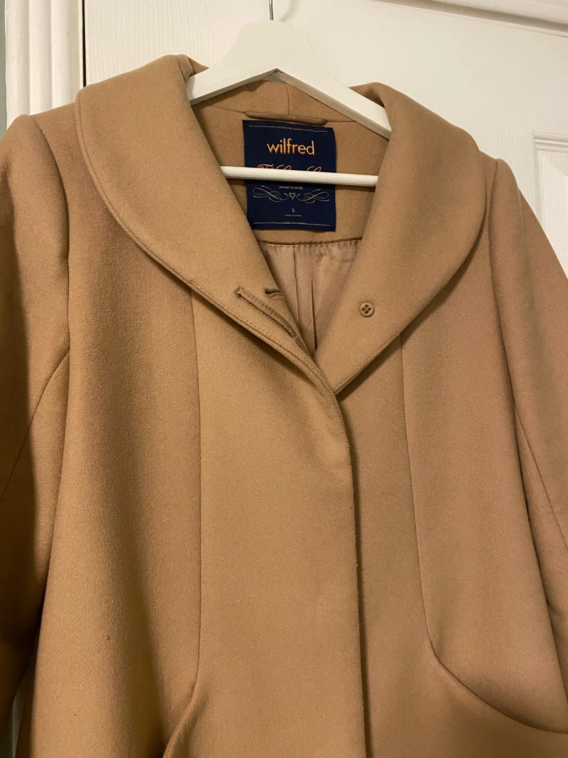 Aritzia Wilfred Size Small Cocoon Coat in Gold Camel - photo 2