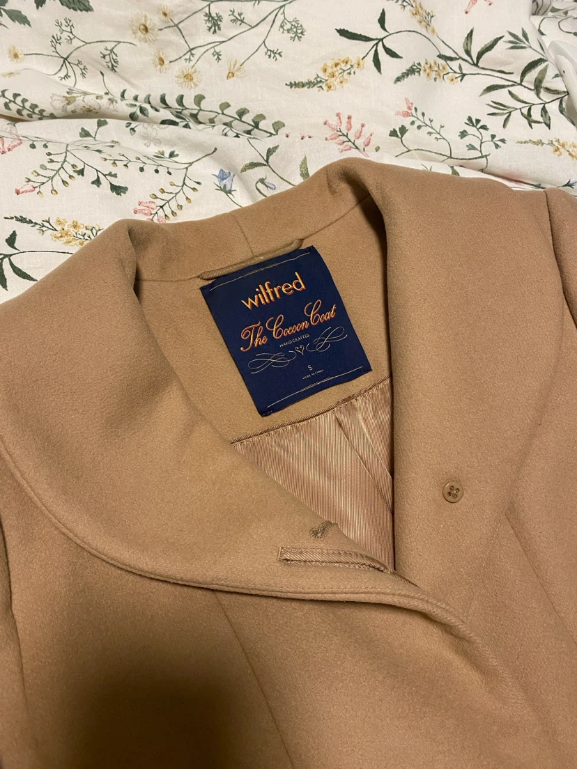 Aritzia Wilfred Size Small Cocoon Coat in Gold Camel - photo 3