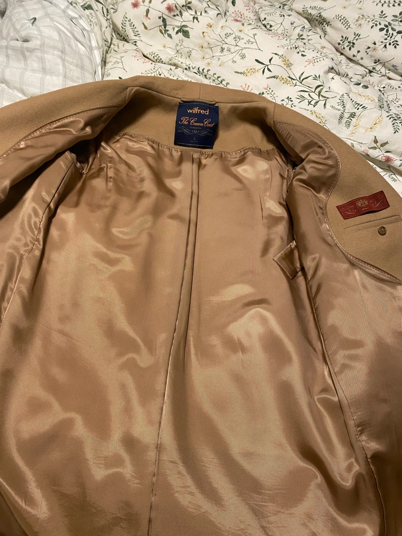 Aritzia Wilfred Size Small Cocoon Coat in Gold Camel - photo 5
