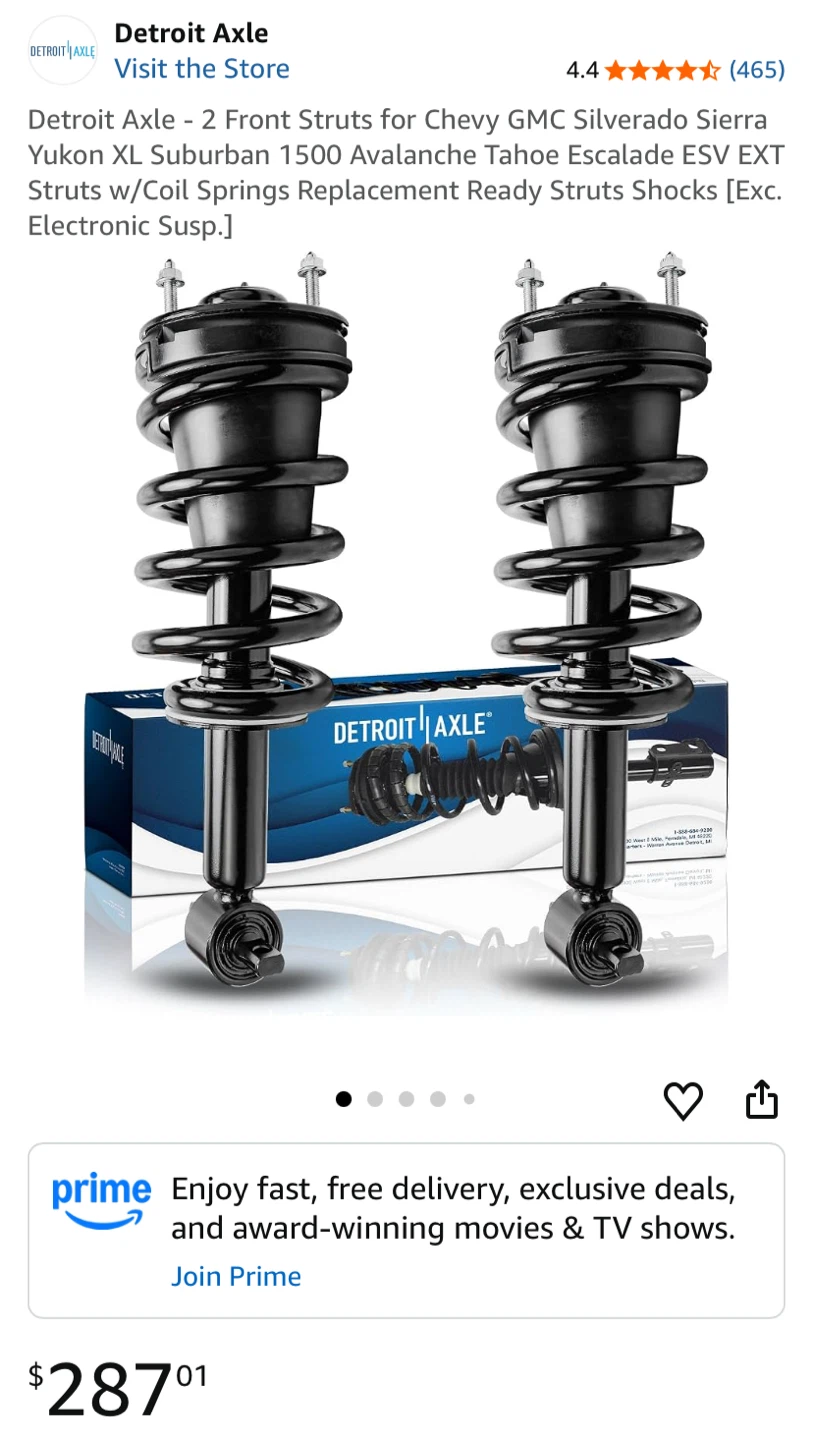 Detroit Axle 2 Front Struts - photo 4
