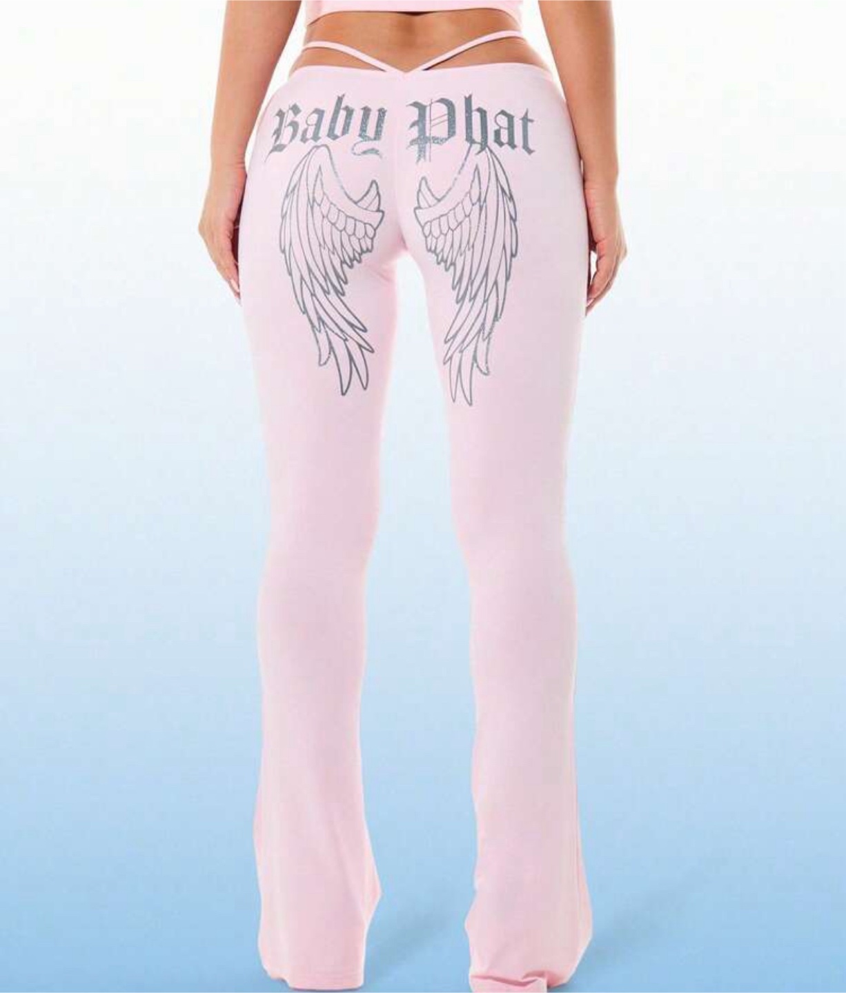 Baby Phat Pink Flare Pants with Angel Wings - photo 3