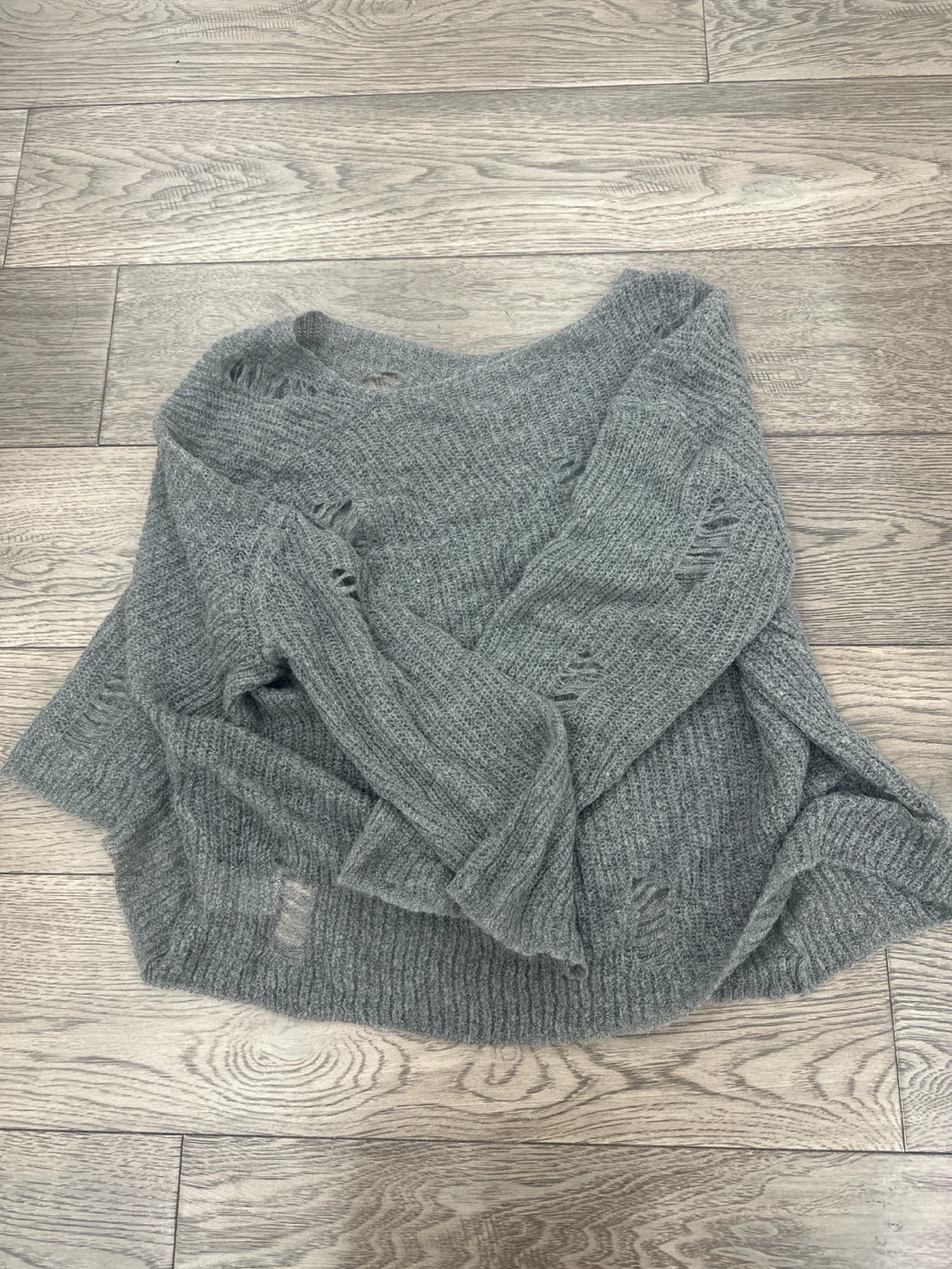 grey soft layered sweater